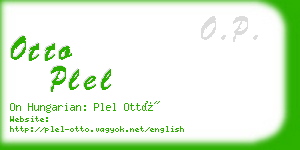 otto plel business card